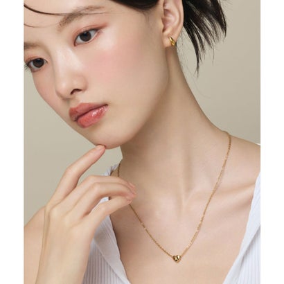 シーテ ciite' 【 金属アレルギー対応 】 イニシャルハートネックレス サージカルステンレス （R）｜詳細画像