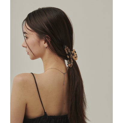 デザインカラーヘアクリップ （ベージュ×ブラック）｜詳細画像