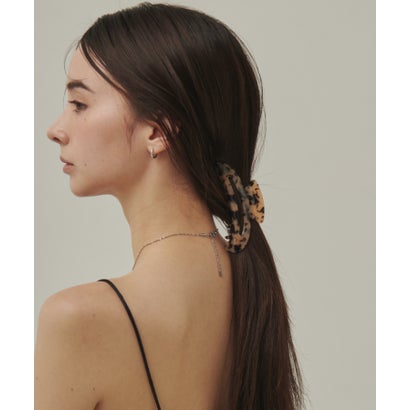 デザインカラーヘアクリップ （ベージュ×ブラック）｜詳細画像