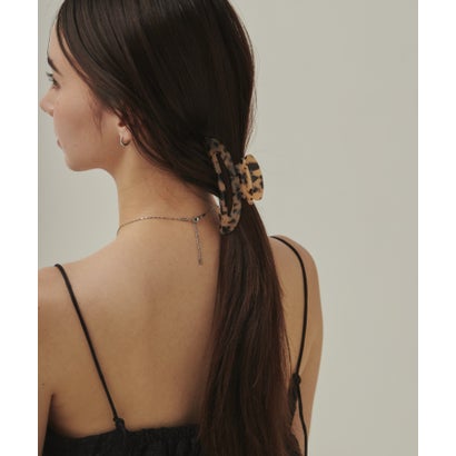 デザインカラーヘアクリップ （ベージュ×ブラック）｜詳細画像