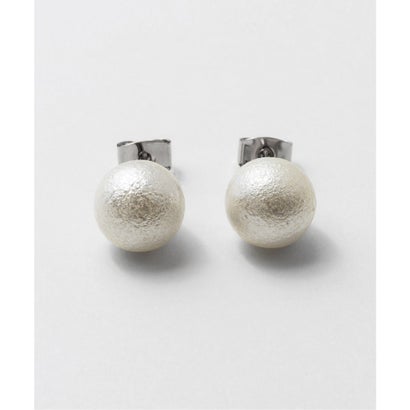【10mm】 選べるパールピアス （コットンパール / アクリルパール） （ホワイト）｜詳細画像