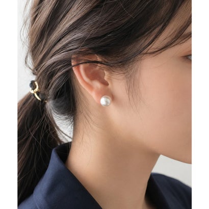 【10mm】 選べるパールピアス （コットンパール / アクリルパール） （ホワイト系その他）｜詳細画像