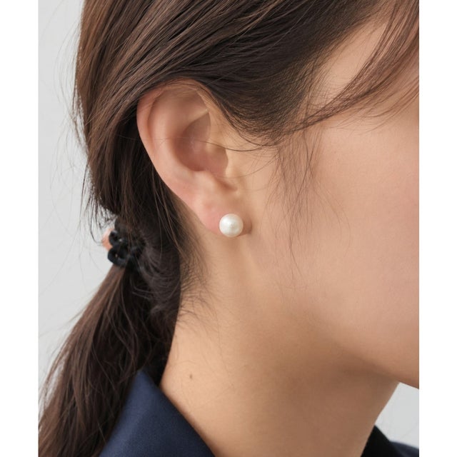 【8mm】 選べるパールピアス （コットンパール / アクリルパール） （ホワイト系その他）