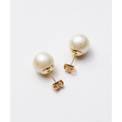 【12mm】 選べるパールピアス （コットンパール / アクリルパール） （ホワイト系その他）｜詳細画像
