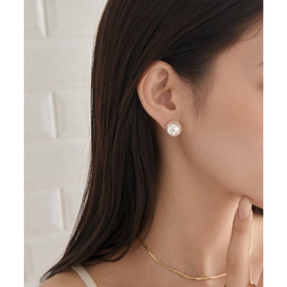 【12mm】 選べるパールピアス （コットンパール / アクリルパール） （ホワイト系その他）｜詳細画像