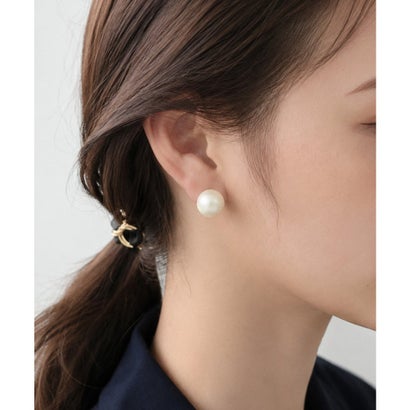 【12mm】 選べるパールピアス （コットンパール / アクリルパール） （ホワイト系その他）｜詳細画像