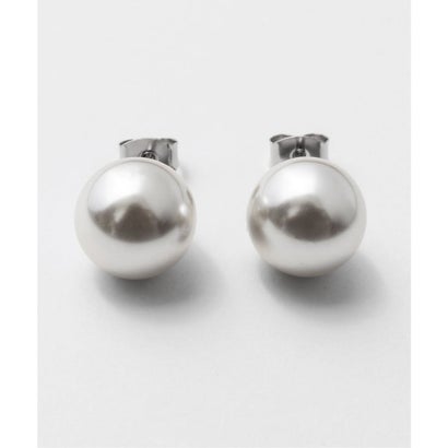 【12mm】 選べるパールピアス （コットンパール / アクリルパール） （ホワイト）｜詳細画像