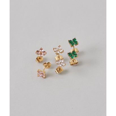シーテ ciite' 【 金属アレルギー対応 】 デザインビジューピアス サージカルステンレス （グリーン）｜詳細画像