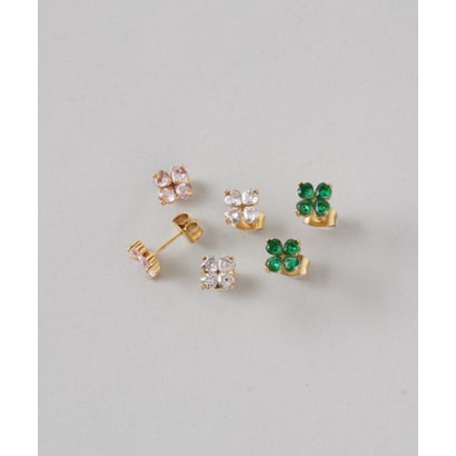 シーテ ciite' 【 金属アレルギー対応 】 デザインビジューピアス サージカルステンレス （グリーン）｜詳細画像