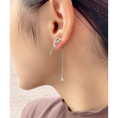 フラワーチェーン ドロップバックキャッチ ピアス （ゴールド）｜詳細画像