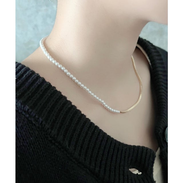 pearl chain necklace / パール チェーン ネックレス （ゴールド）