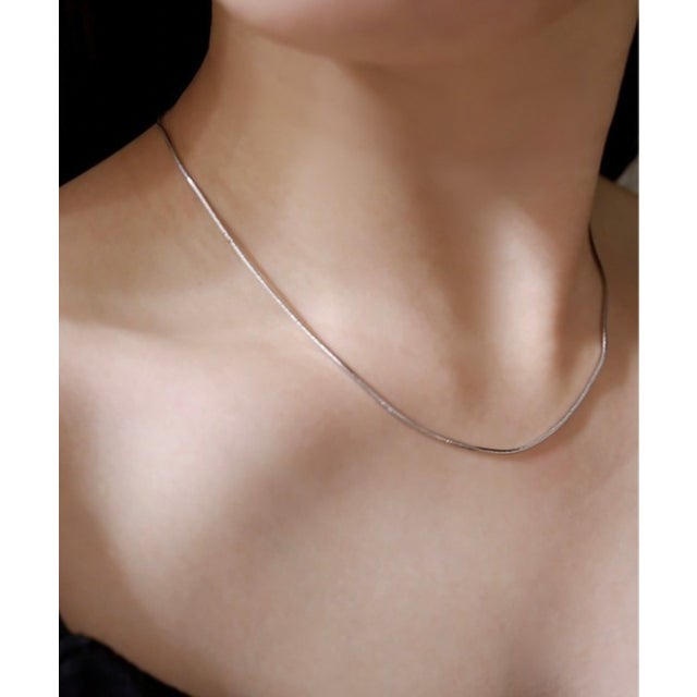シンプルスネークネックレス 1mm （シルバー）