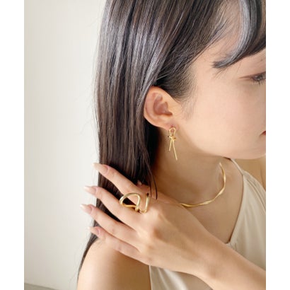 【 金属アレルギー対応 】結びピアス サージカルステンレス （ゴールド）｜詳細画像