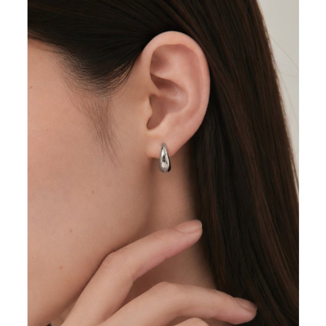 ドロップフープピアス / drop hoop pierce （シルバー）