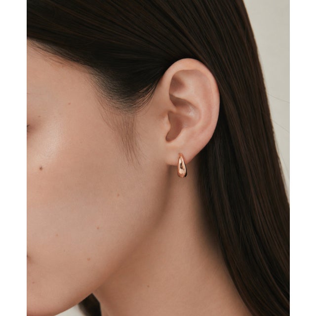 ドロップフープピアス / drop hoop pierce （ピンクゴールド）