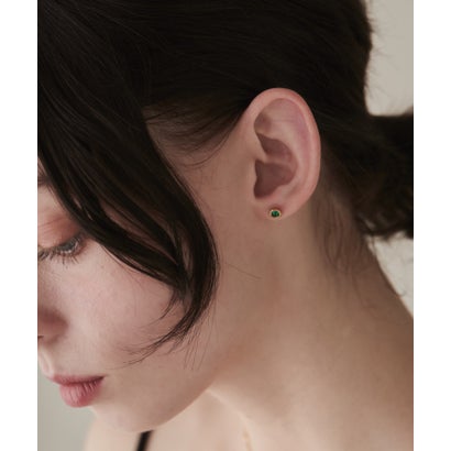 シーテ ciite' 【 金属アレルギー対応 】 シンプルカラービジュー ピアス （ブラック）｜詳細画像