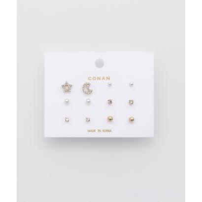 ピアス 6セット / pierce 6 set （ブラック）｜詳細画像
