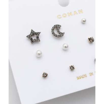 ピアス 6セット / pierce 6 set （ブラック）｜詳細画像