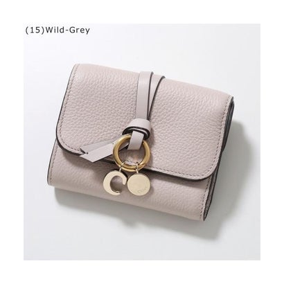 Chloe 三つ折り財布 CHC21WP945F57 ALPHABET （(2)チャームB/CashmereGrey）｜詳細画像