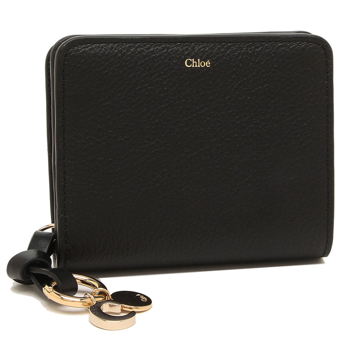 クロエ Chloe 二つ折り財布 アルファベット ミニ財布 ブラック レディース CHLOE CHC22WP765F57 001 （BLACK）