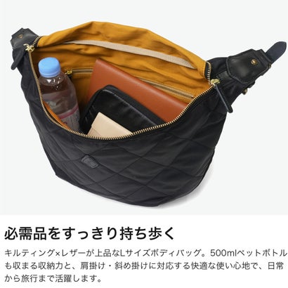 クレドラン CLEDRAN ボディバッグ レディース メンズ ブランド バッグ ショルダー 大容量 大きめ ワンショルダーバッグ 斜めがけバッグ 斜めがけ 大人 B5 キルティング ROTA BODY BAG L CL-2147 （ブラック×ブラック）｜詳細画像