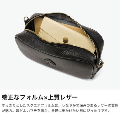 ショルダーバッグ レディース ブランド バッグ 斜めがけ 小さめ 本革 牛革 軽量 軽い レザー ミニ コンパクト スクエア ショルダー ポーチ NOS MINI SQUARE SH CL-4045 （CAMEL）｜詳細画像