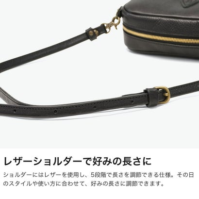 ショルダーバッグ レディース ブランド バッグ 斜めがけ 小さめ 本革 牛革 軽量 軽い レザー ミニ コンパクト スクエア ショルダー ポーチ NOS MINI SQUARE SH CL-4045 （BLACK）｜詳細画像