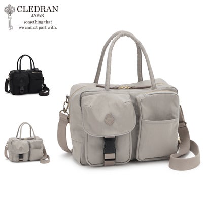 クレドラン CLEDRAN CLEDRAN クレドラン バッグ ショルダーバッグ レディース 斜めがけ 大人 大きめ ブランド 大容量 CROIR MULTI POCKET 2WAY CL4064 （ブラック）｜詳細画像