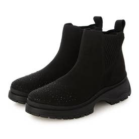 FOOT SLIDEZ撥水ニットブーツ （BLK/S）