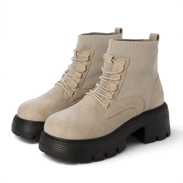ニットコンビトラックソールブーツ （BG）