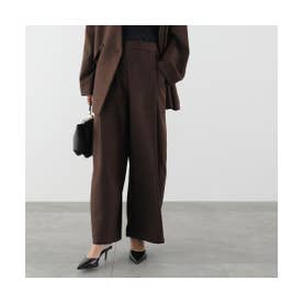カーブパンツ 652-86535 ウールライク （85/ブラウン）
