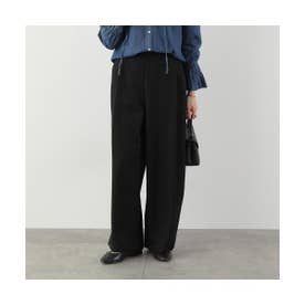 カーブパンツ 652-86535 ウールライク （88/ブラック）