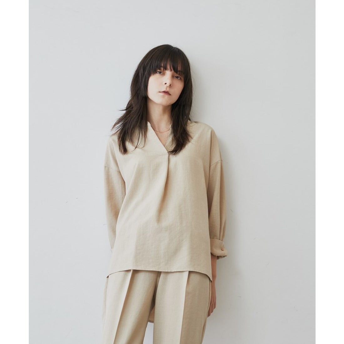 極美品✨RIM.ARK スキッパー シャツ チャコールグレー RIM.ARK 【8/7 