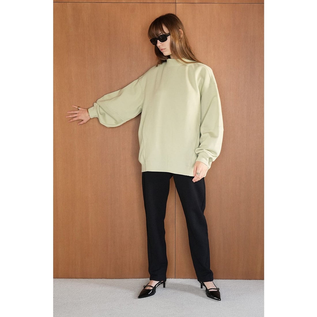 クラネ CLANE MOCKNECK OVER TOPS （BLACK） - ファッション通販 