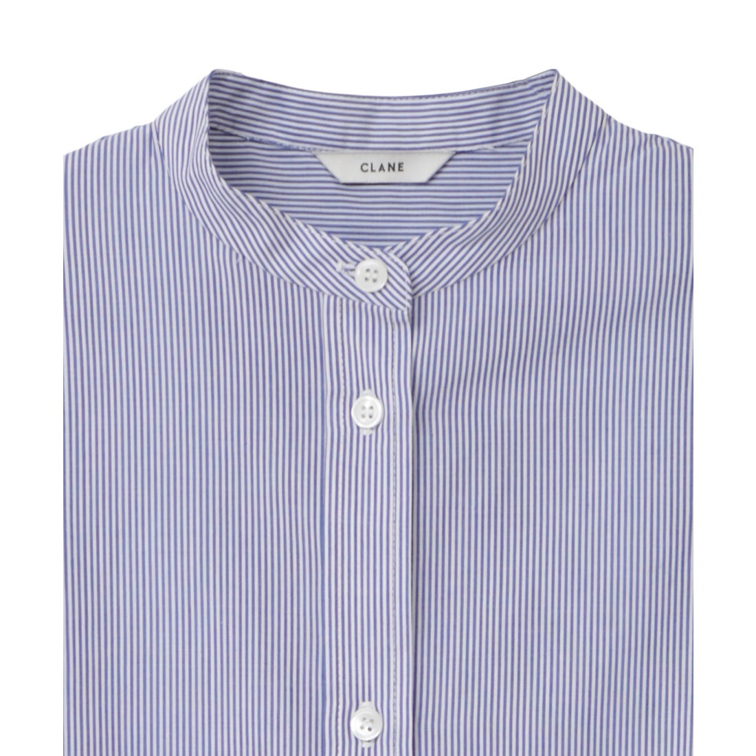 クラネ CLANE STAND COLLAR WIDE BOX SHIRT （WHITE） - ファッション 