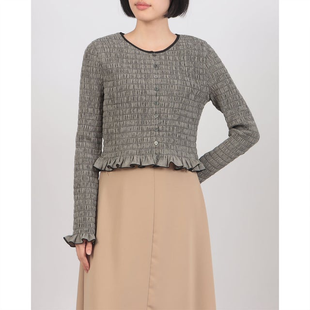 SHIRRING BUTTON TOPS （MIX）