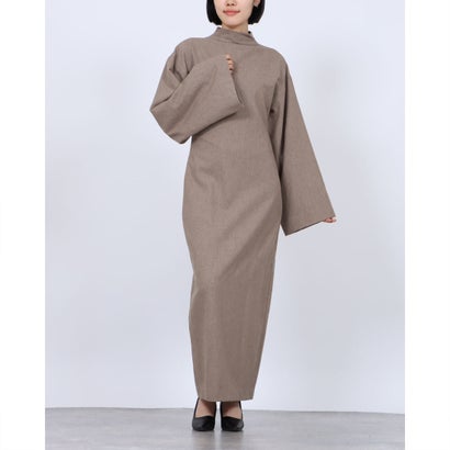 クラネ CLANE KIMONO SLEEVE STRAIGHT WOOL ONEPIECE （BEIGE）｜詳細画像