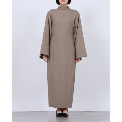 クラネ CLANE KIMONO SLEEVE STRAIGHT WOOL ONEPIECE （BEIGE）｜詳細画像