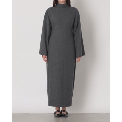 KIMONO SLEEVE STRAIGHT WOOL ONEPIECE （GRAY）｜詳細画像