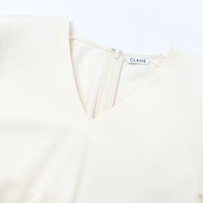 クラネ CLANE V NECK POWER SHOULDER BODYSUIT （IVORY）｜詳細画像