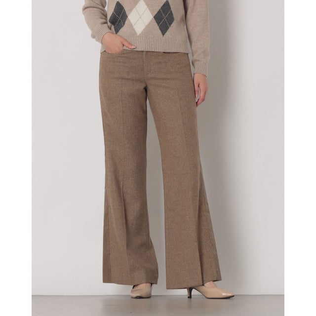 CORDUROY PANEL MELANGE PANTS （BEIGE）