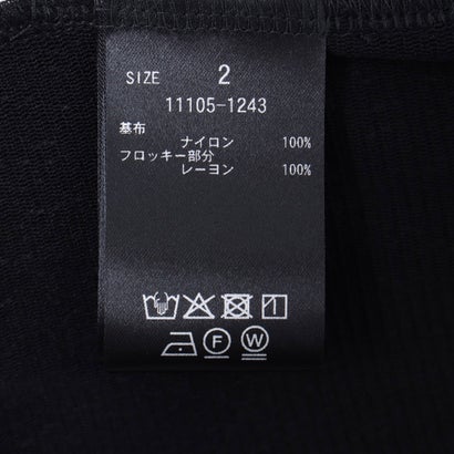 クラネ CLANE FLOCKY FORM TIGHT TOPS （BLACK）｜詳細画像