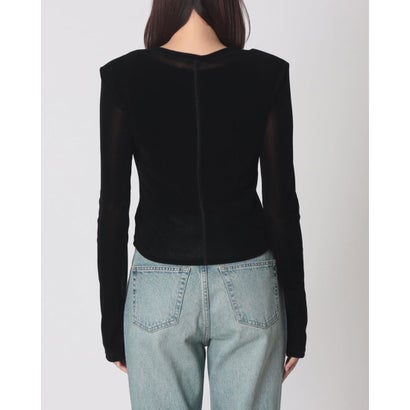 クラネ CLANE FLOCKY FORM TIGHT TOPS （BLACK）｜詳細画像