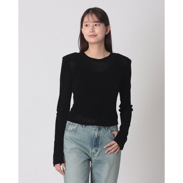 FLOCKY FORM TIGHT TOPS （BLACK）