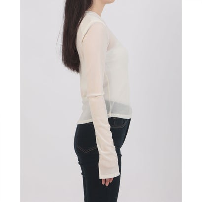 クラネ CLANE FLOCKY FORM TIGHT TOPS （WHITE）｜詳細画像