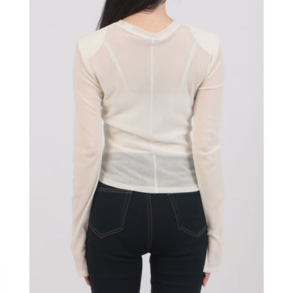 クラネ CLANE FLOCKY FORM TIGHT TOPS （WHITE）｜詳細画像