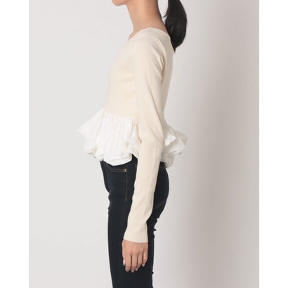 W BALLOON SHORT KNIT TOPS （IVORY）｜詳細画像