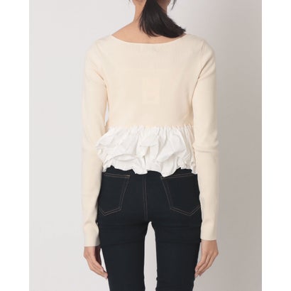 W BALLOON SHORT KNIT TOPS （IVORY）｜詳細画像