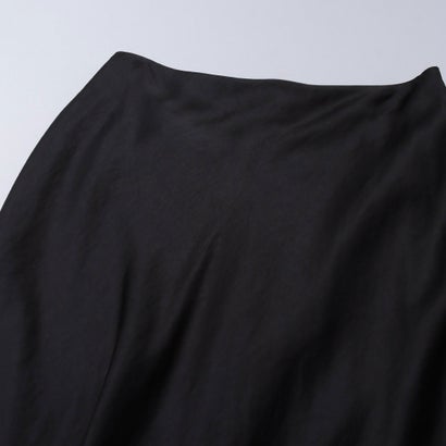クラネ CLANE SATIN STRAIGHT MAXI SKIRT （BLACK）｜詳細画像