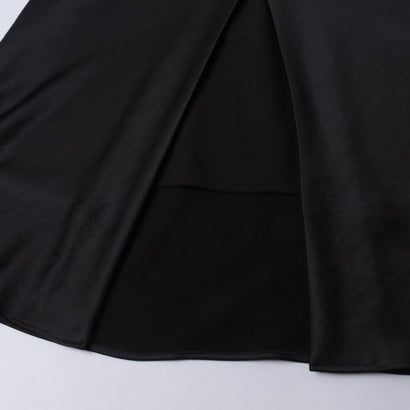 クラネ CLANE SATIN STRAIGHT MAXI SKIRT （BLACK）｜詳細画像